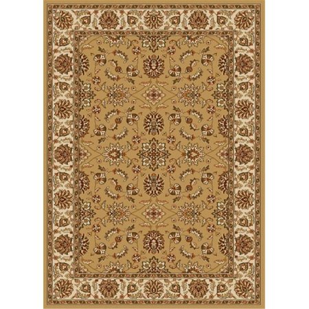 AURIC 1592-1072-BEIGE Como Rectangular Beige Traditional Italy Area Rug, 7 ft. 9 in. W x 11 ft. H AU2643514